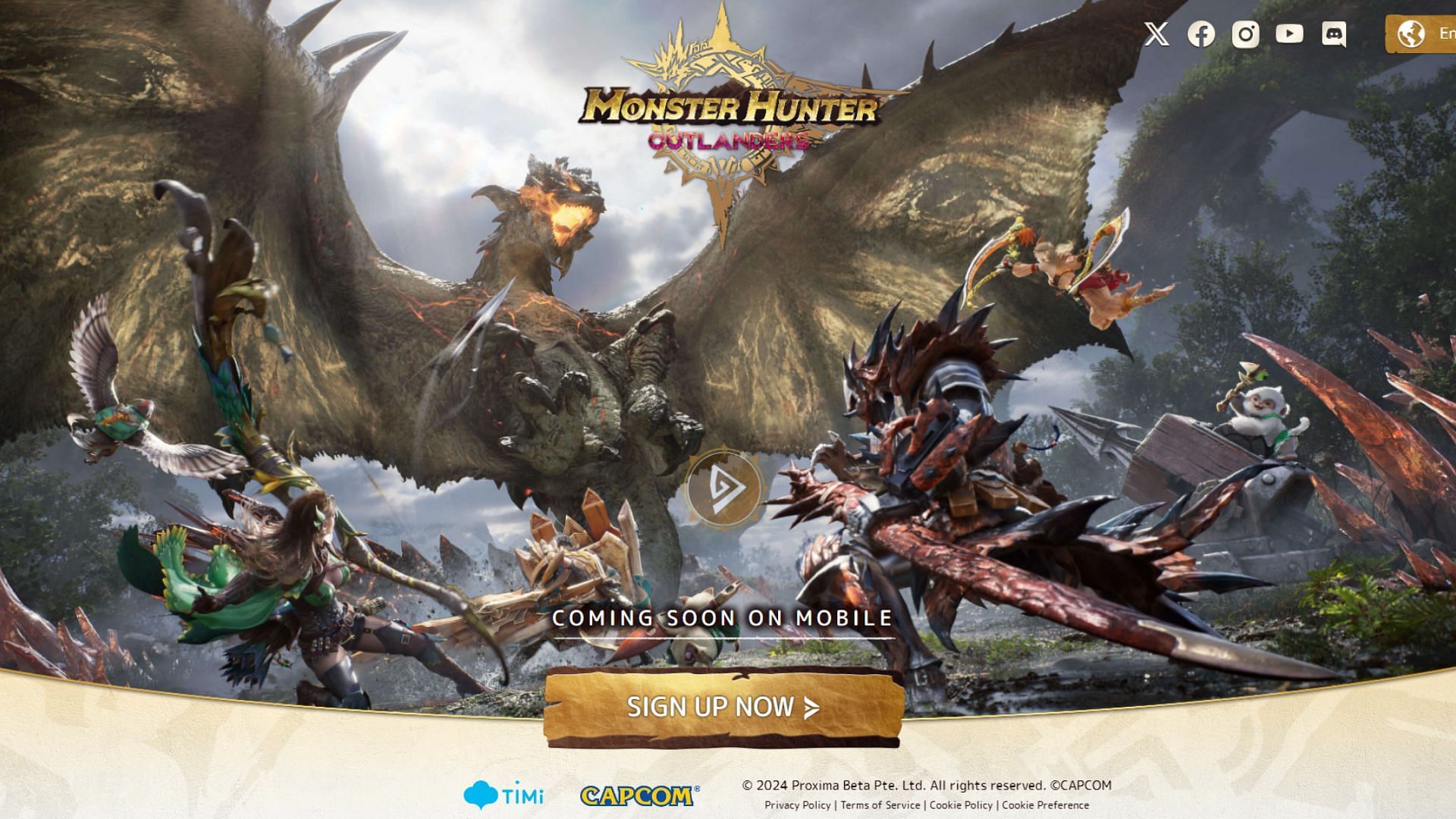 Monster Hunter Outlanders pre-registration is available from its official website (Image via Capcom)